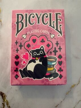 Black Cat Kawaii Bicycle Playing Cards NWT